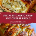 Swirled Garlic Herb And Cheese Bread Pin