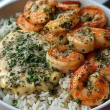 The Best Garlic Butter Shrimp Bowl with Herb Rice Recipe