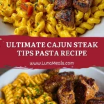 Ultimate Cajun Steak Tips Pasta Recipe Pin