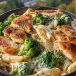 Alfredo Chicken and Broccoli Pasta 1