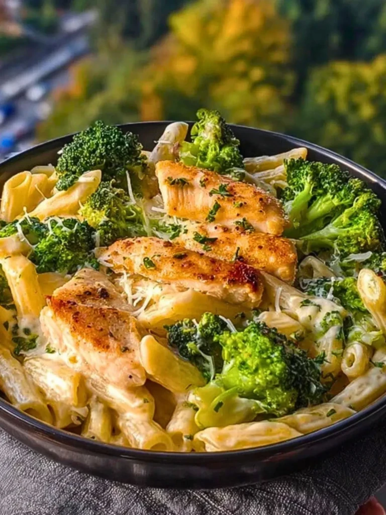 Alfredo Chicken and Broccoli Pasta 2