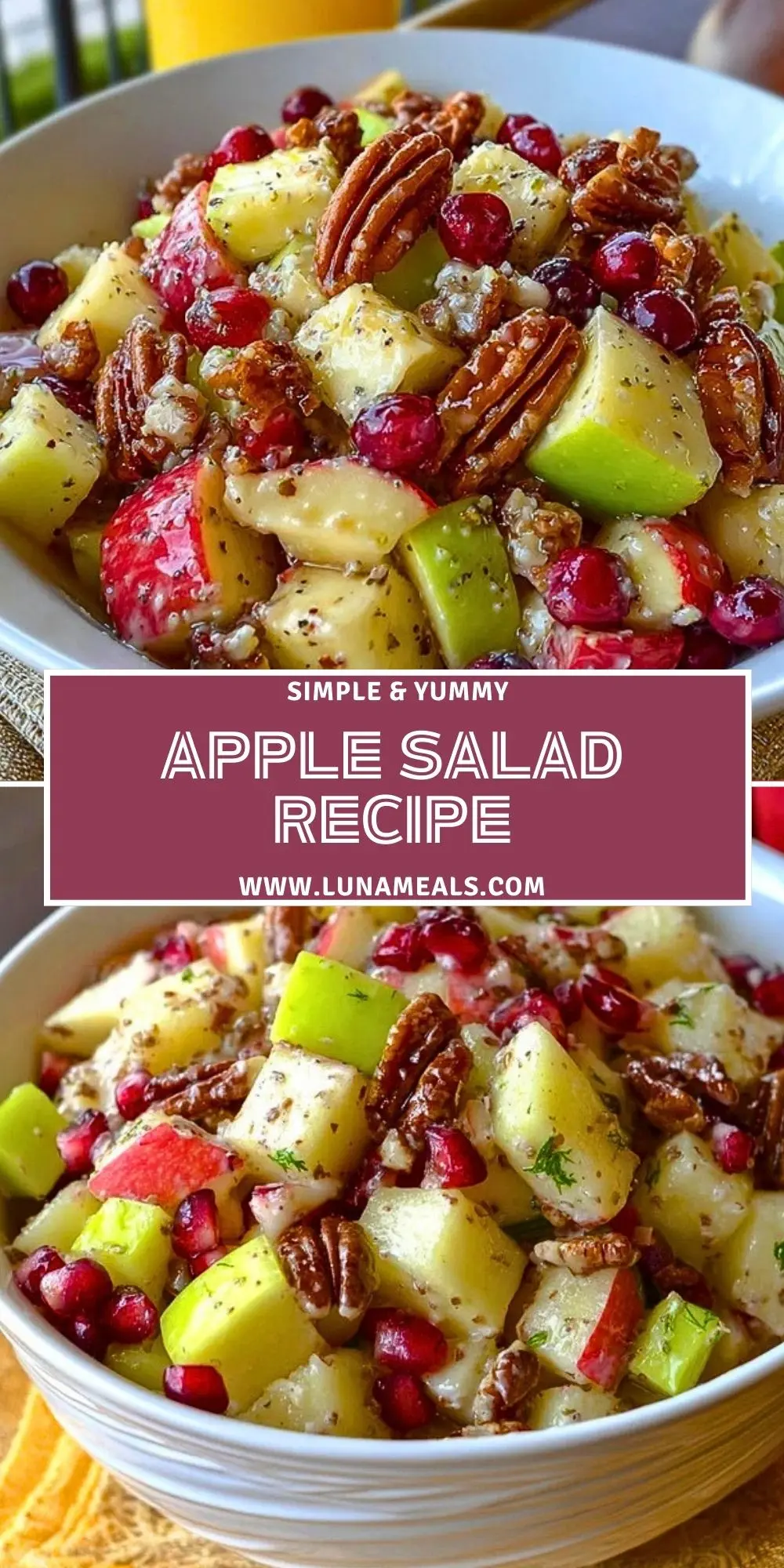 Apple Salad Recipe Pin 1