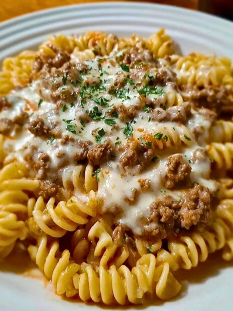 Beef and Rotini in Garlic Parmesan Sauce 2