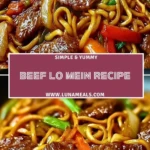 Beef Lo Mein Recipe Pin 1
