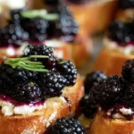 Blackberry Goat Cheese Crostini Recipe 1