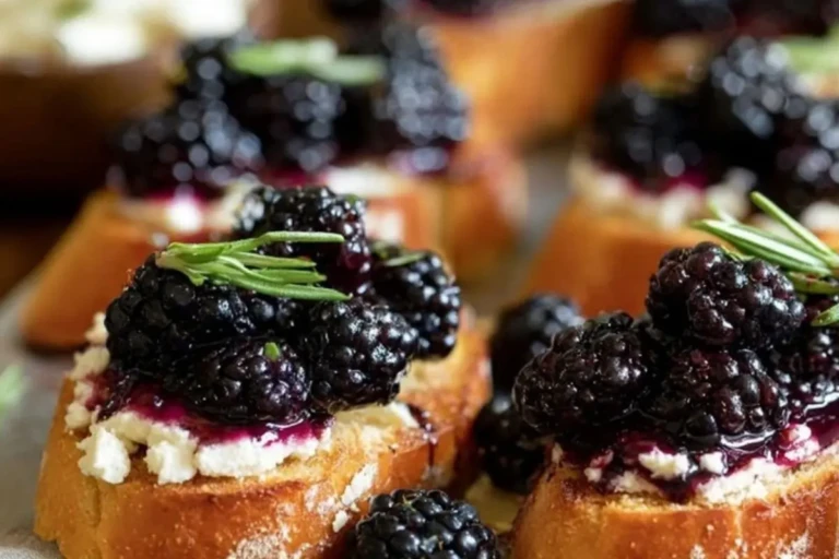 Blackberry Goat Cheese Crostini Recipe 1