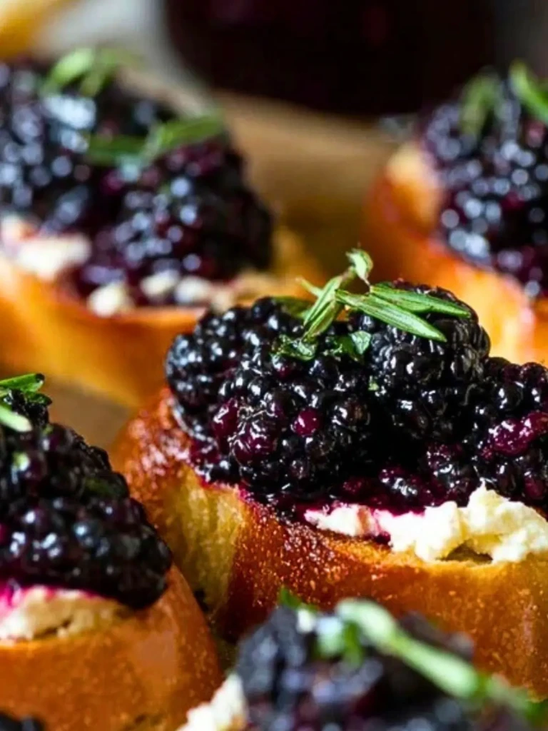 Blackberry Goat Cheese Crostini Recipe 2