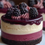 Blackberry Red Velvet Cheesecake