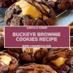 Buckeye Brownie Cookies Recipe Pin 1