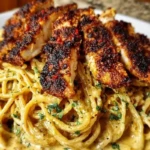 Cajun Chicken Spaghetti in Creamy Garlic Mozzarella Sauce 1