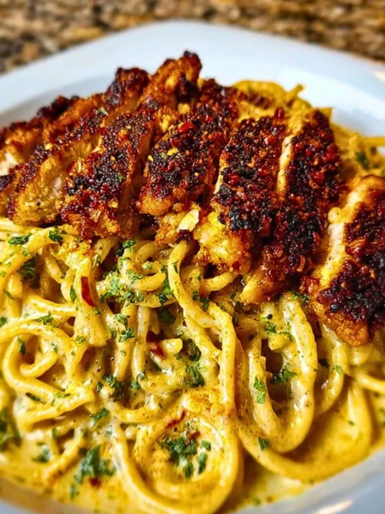 Cajun Chicken Spaghetti in Creamy Garlic Mozzarella Sauce 2