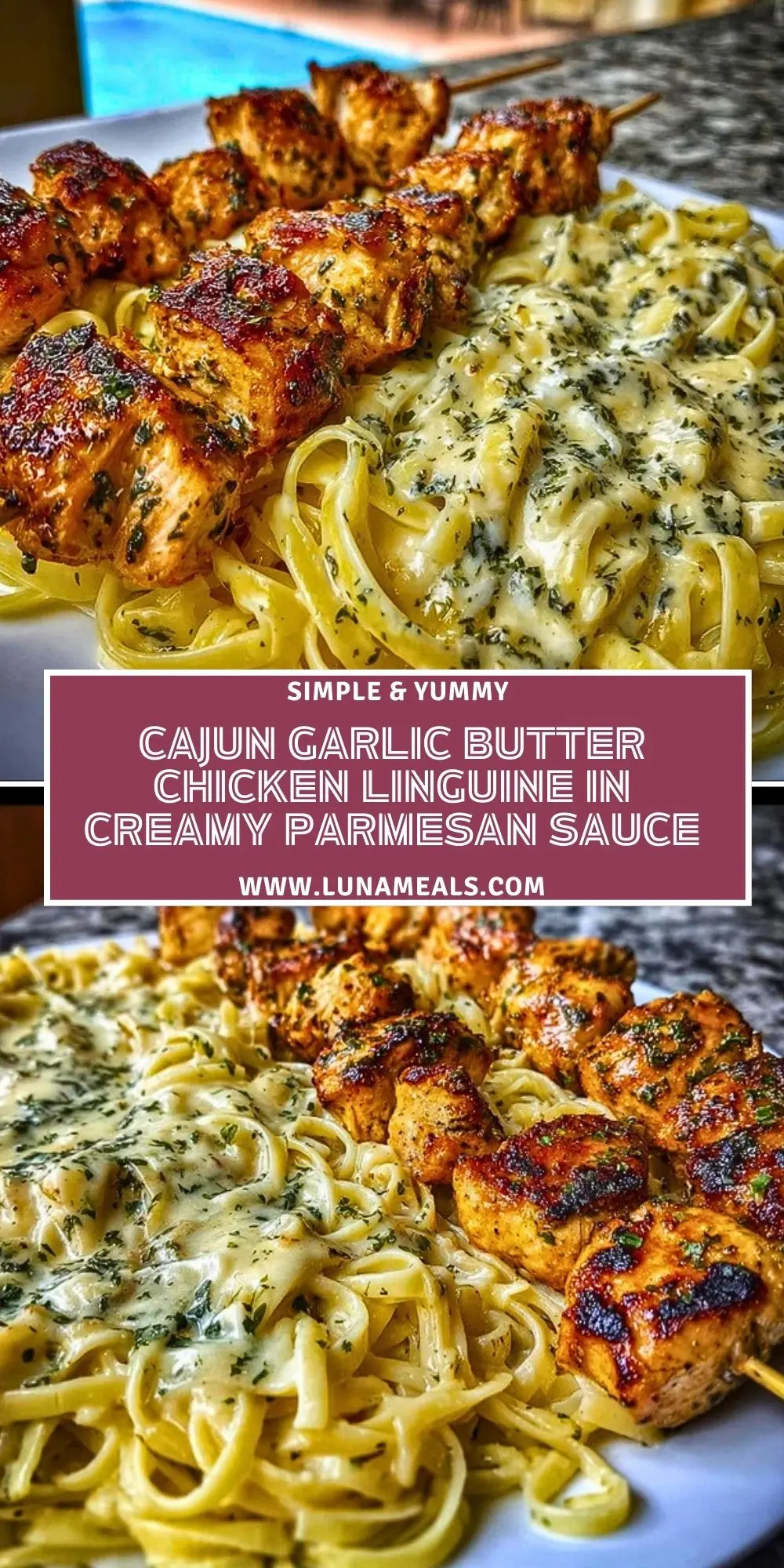 Cajun Garlic Butter Chicken Linguine in Creamy Parmesan Sauce 2 (1)