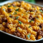 Cheesy Beef and Sweet Corn Rotini Bake 1