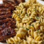 Cheesy Cajun Steak Pasta with Garlic Parmesan Sauce 1