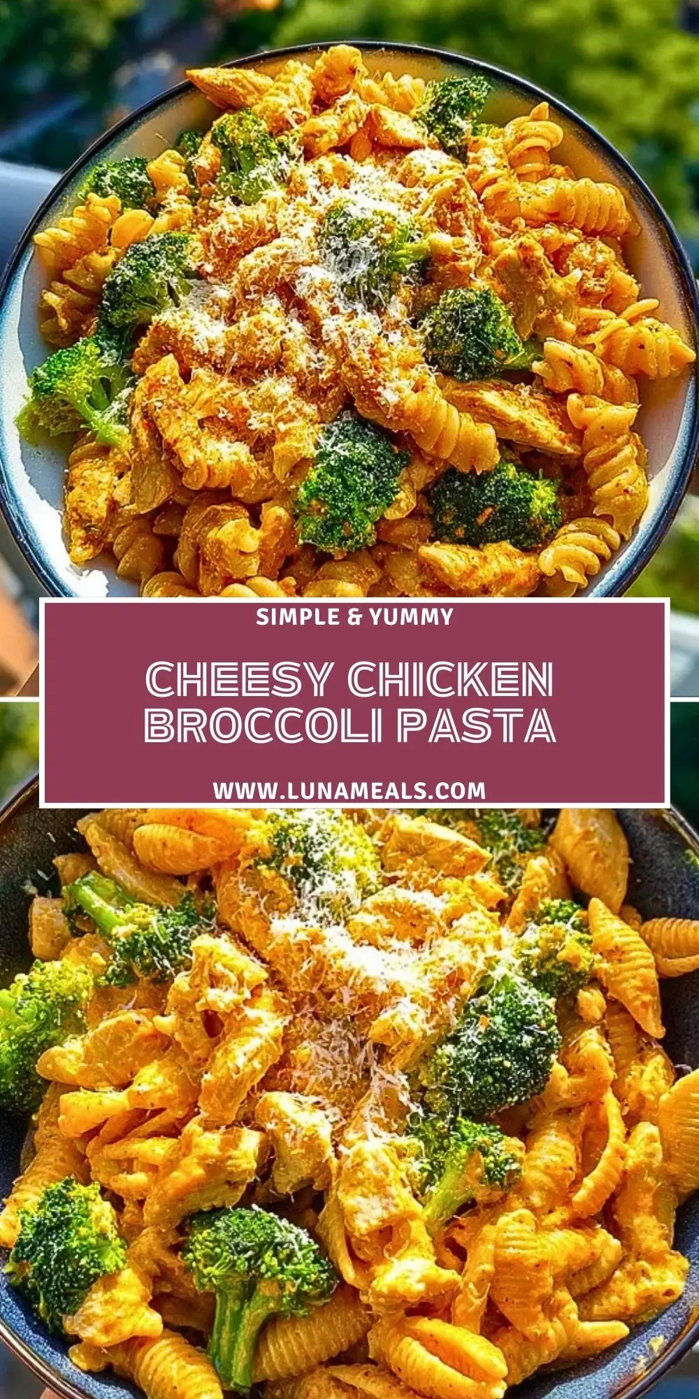 Cheesy Chicken Broccoli Pasta Pin 1