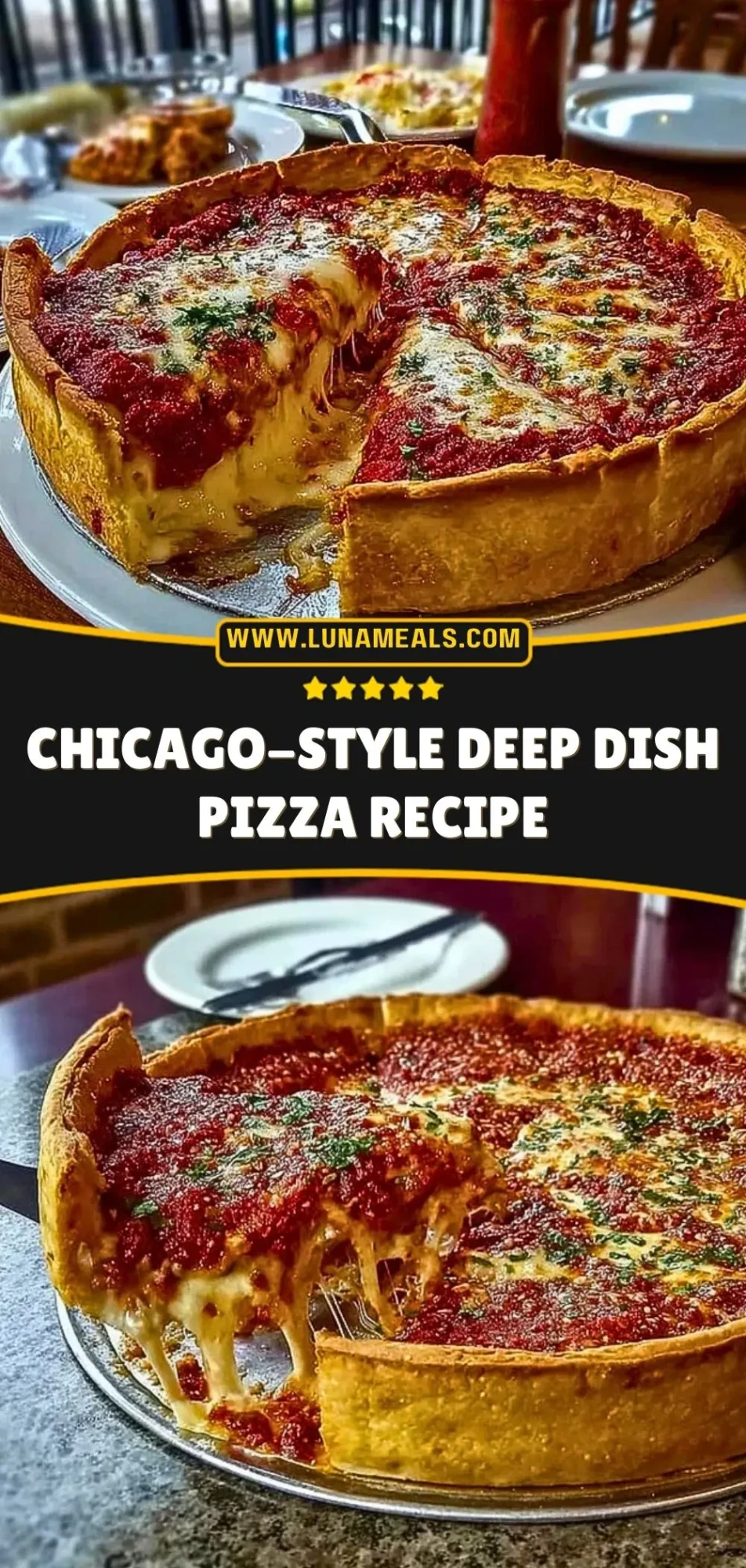 Chicago-Style Deep Dish Pizza Recipe Pin 2