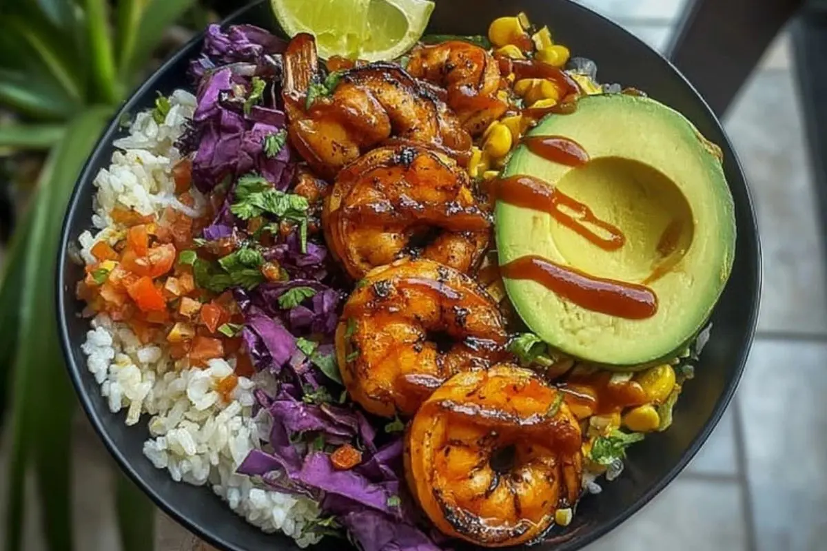Chili Lime Shrimp Tacos Bowl 1