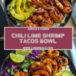 Chili Lime Shrimp Tacos Bowl Pin 1