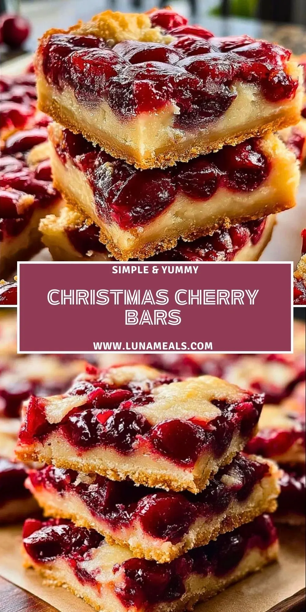 Christmas Cherry Bars Pin 1