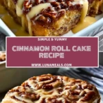 Cinnamon Roll Cake Recipe Pin 1