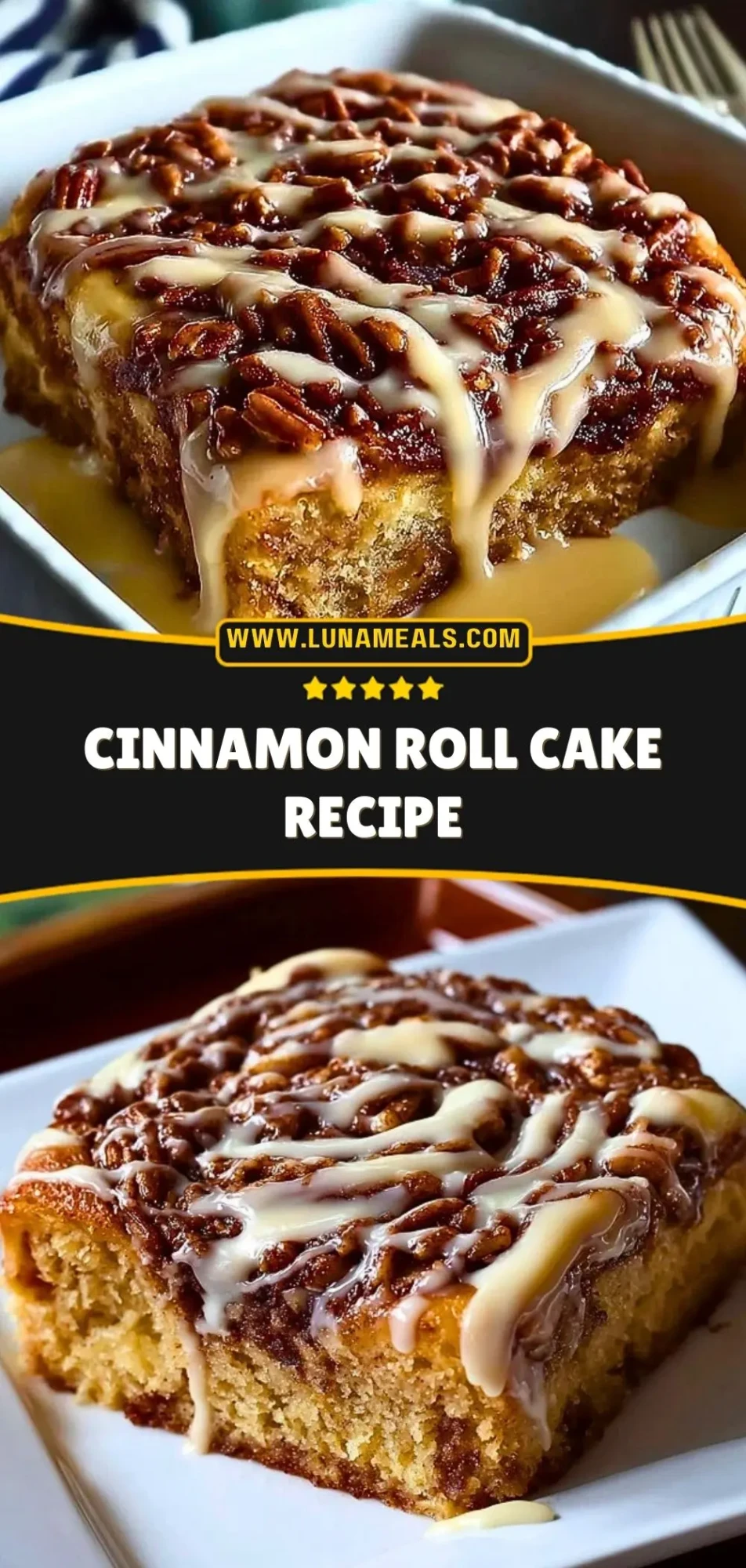 Cinnamon Roll Cake Recipe Pin 2