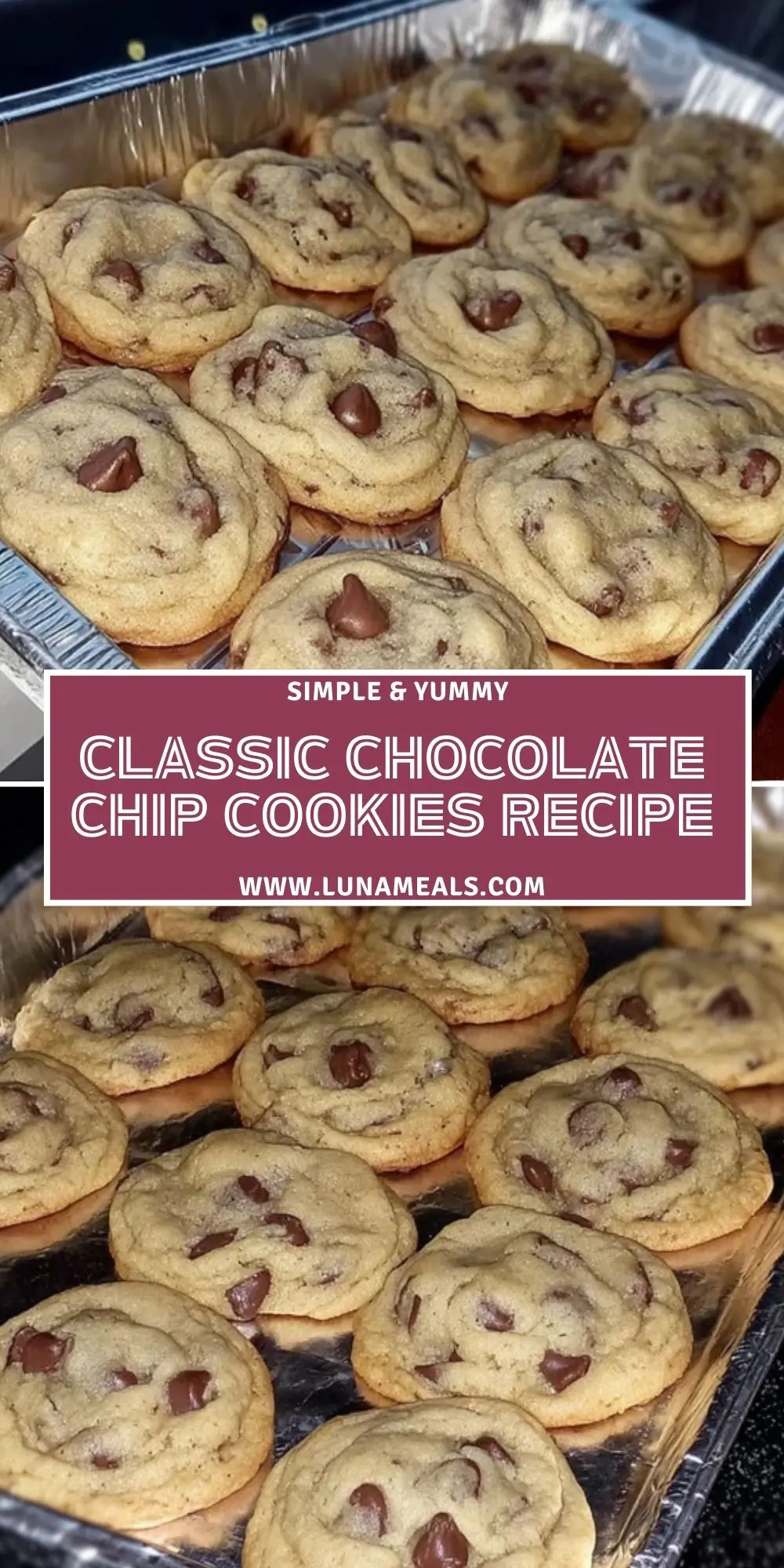 Classic Chocolate Chip Cookies Recipe Pin 1