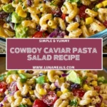 Cowboy Caviar Pasta Salad Recipe Pin 1
