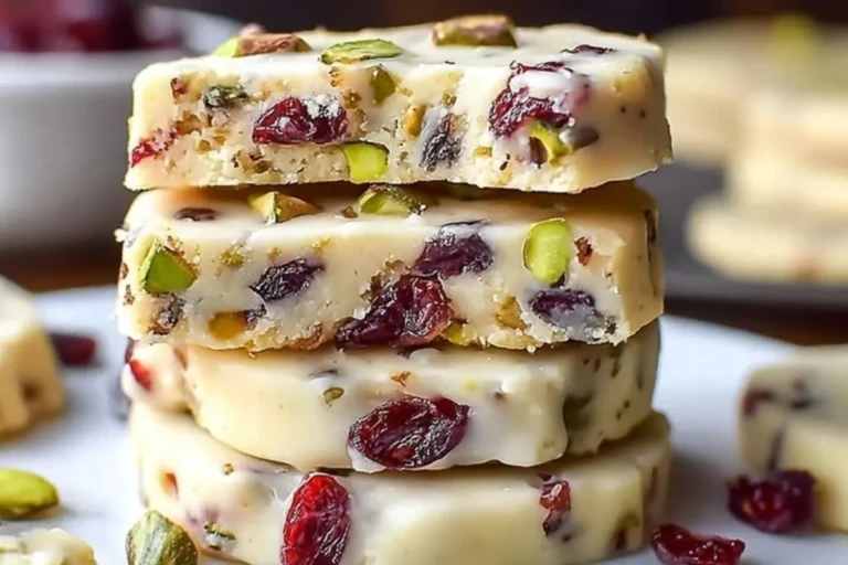 Cranberry Pistachio Shortbread Cookies 1