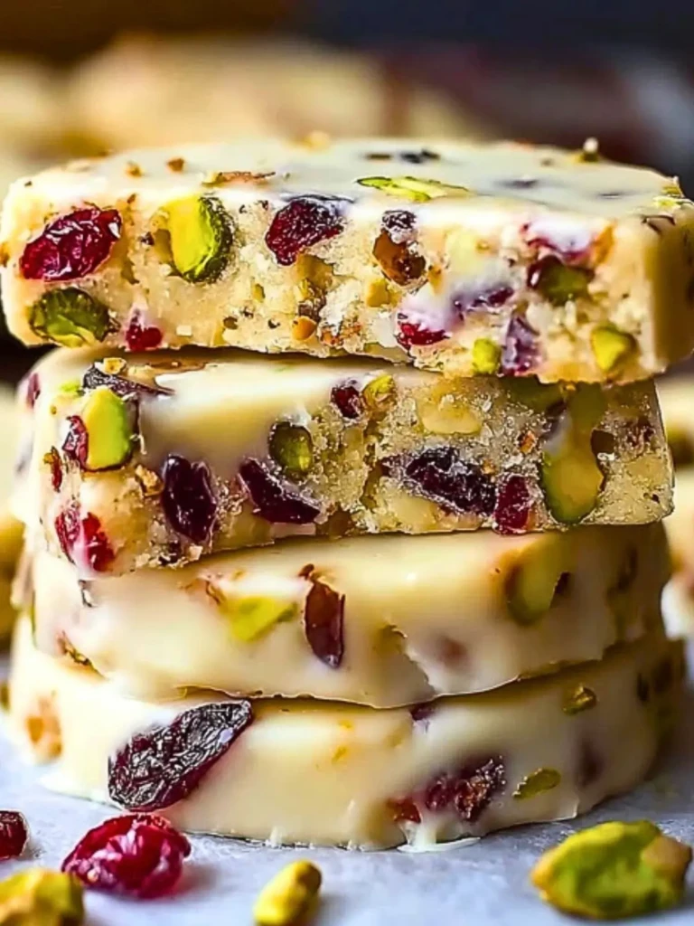 Cranberry Pistachio Shortbread Cookies 2