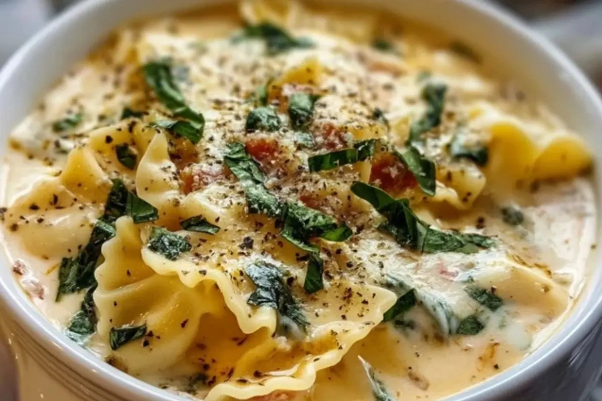 Creamy Alfredo Lasagna Soup 1