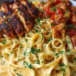 Creamy Cajun Chicken Linguine with Spicy Garlic Cheese Sauce 1