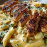 Creamy Cajun Chicken Penne Pasta with Garlic Mozzarella Sauce 1