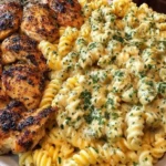 Creamy Garlic Butter Chicken and Rotini in Parmesan Sauce 1