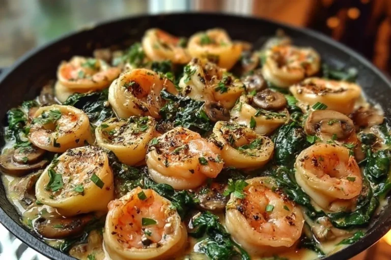 Creamy Spinach Mushroom Shrimp Shells 1