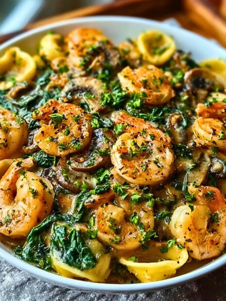 Creamy Spinach Mushroom Shrimp Shells 2