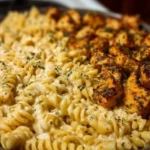 Creamy Velveeta Chicken Rotini Pasta with Mozzarella Garlic Cheese Sauce 1
