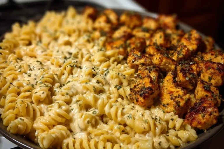 Creamy Velveeta Chicken Rotini Pasta with Mozzarella Garlic Cheese Sauce 1