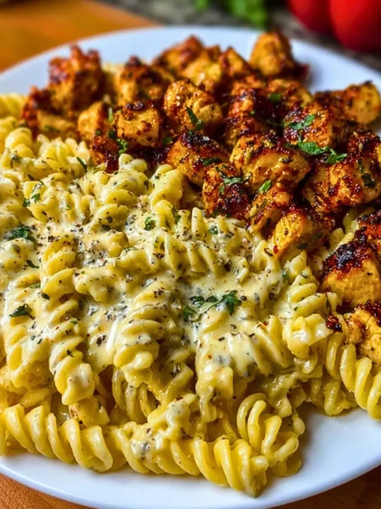 Creamy Velveeta Chicken Rotini Pasta with Mozzarella Garlic Cheese Sauce 2