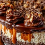 Decadent No-Bake German Chocolate Cheesecake