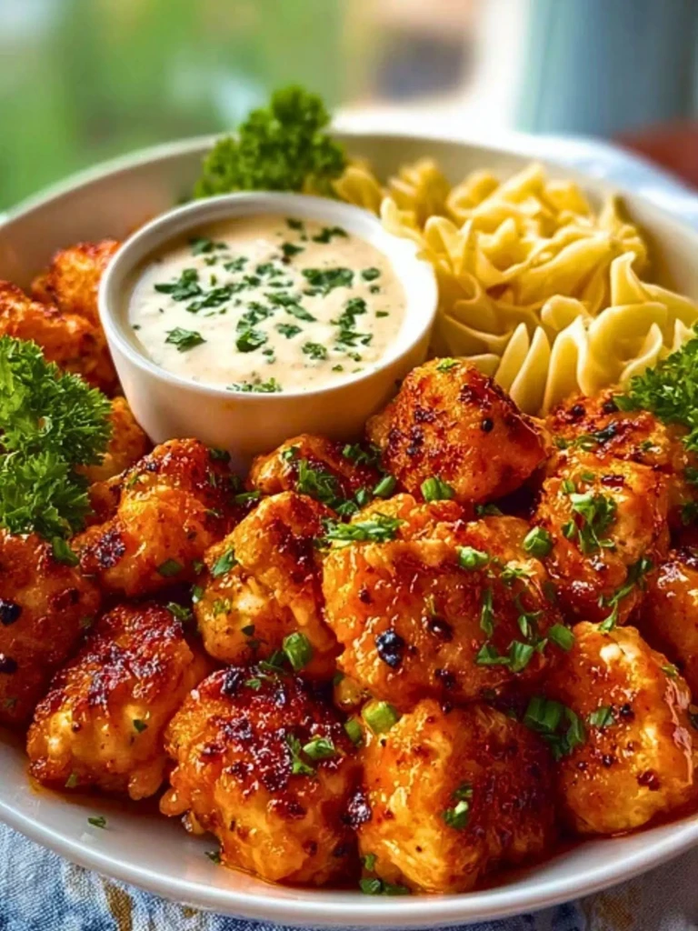 Easy Buffalo Garlic Chicken Bites 2