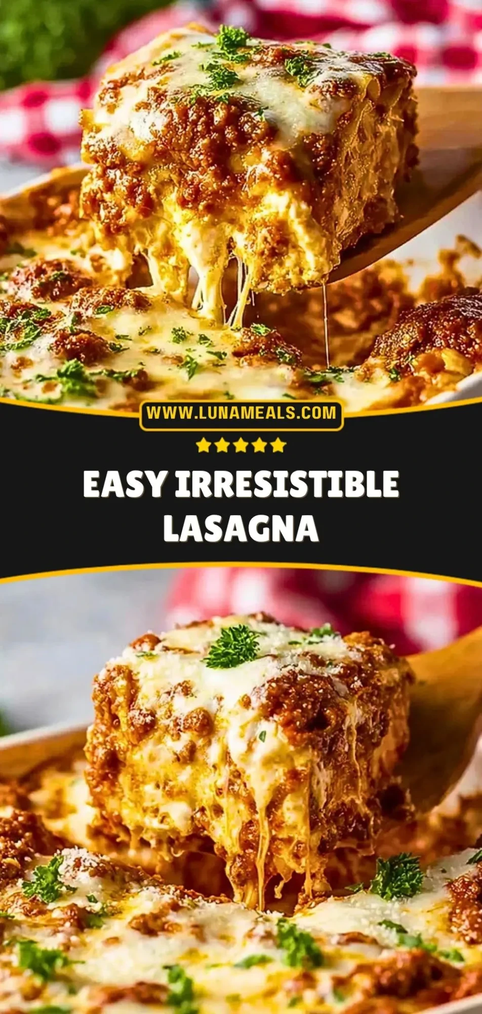 Easy Irresistible Lasagna Pin 2