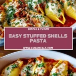 Easy Stuffed Shells Pasta Pin 1