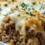 French Onion Ground Beef and Rice Casserole 1