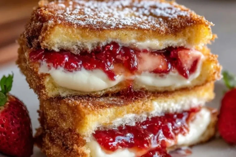 Fried Strawberry Cheesecake Sandwiches 1
