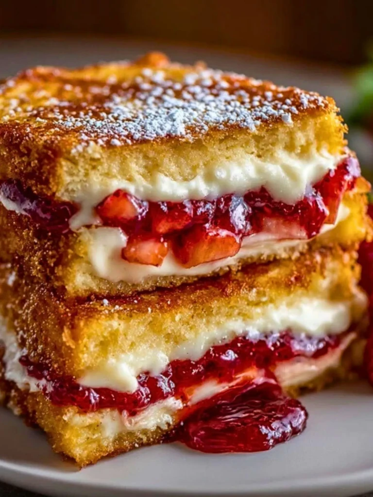 Fried Strawberry Cheesecake Sandwiches 2