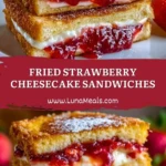 Fried Strawberry Cheesecake Sandwiches Pin