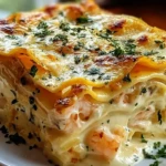 Garlic Butter Shrimp Scampi Lasagna 1