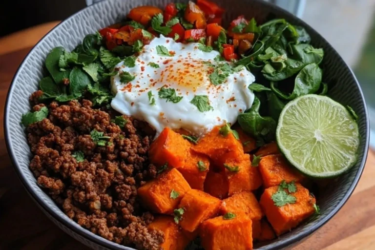 Ground Beef Sweet Potato Power Bowl 1