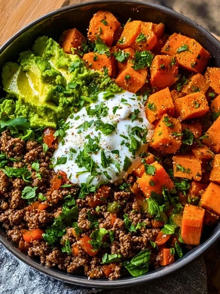 Ground Beef Sweet Potato Power Bowl 2