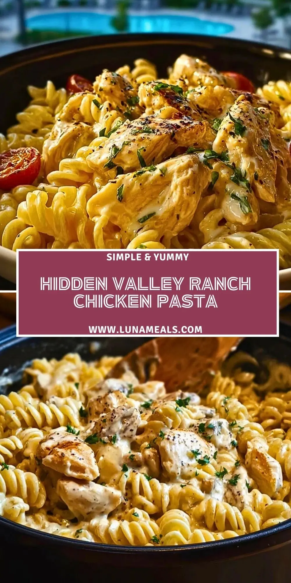 Hidden Valley Ranch Chicken Pasta Pin 1